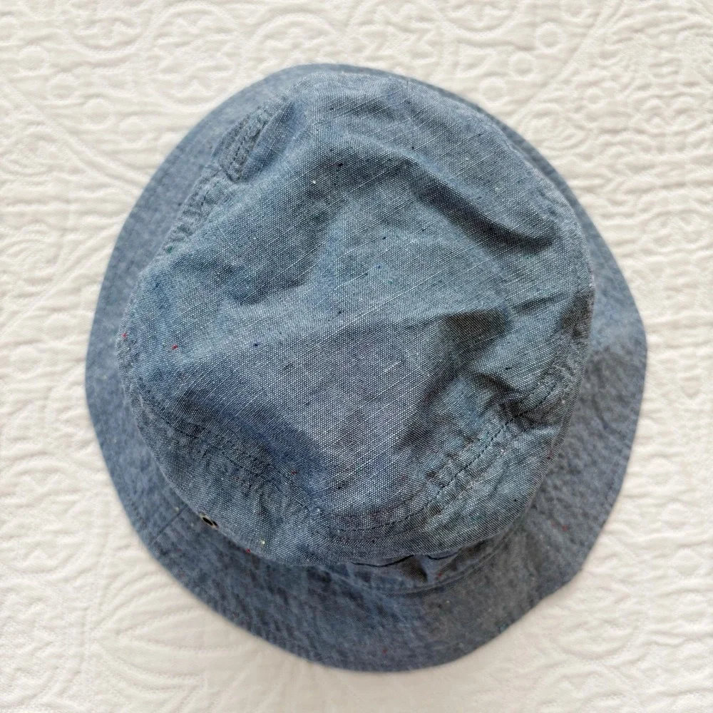 Hanna Andersson Kids' Chambray Bucket Hat Sun Hat Sz L